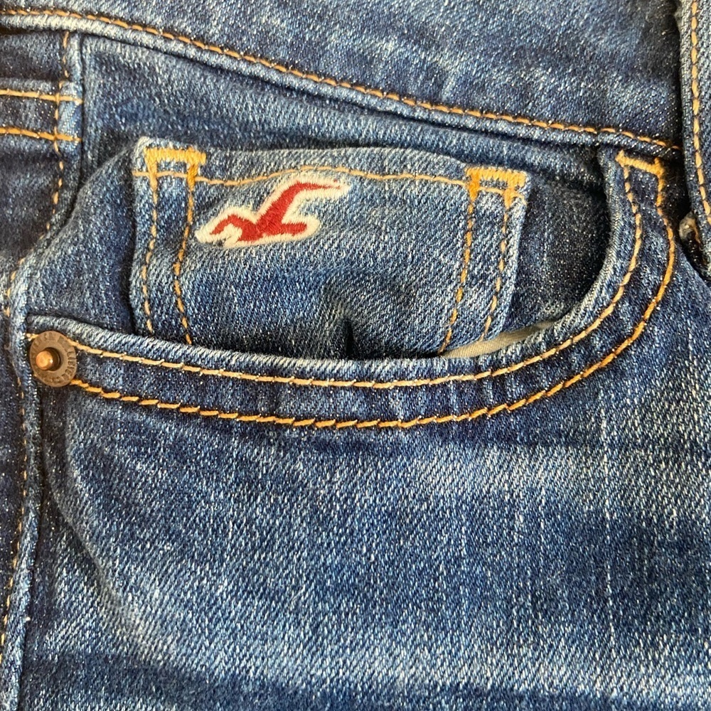 Vintage Y2K Hollister Low-Rise Flare Jeans Dark Wash W29 L33 - Picture 4 of 9